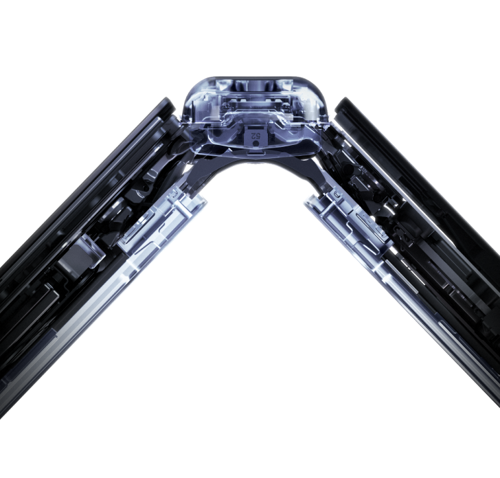 X-ray view of the inside of the innovative flexhinge