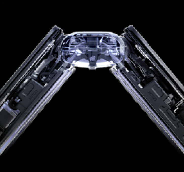X-ray view of the inside of the innovative flexhinge