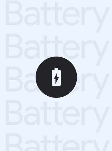 Battery icon with a lightning bolt, indicating power or charging status