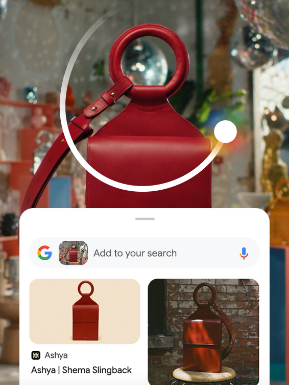 Image is showcasing Circle to Search feature