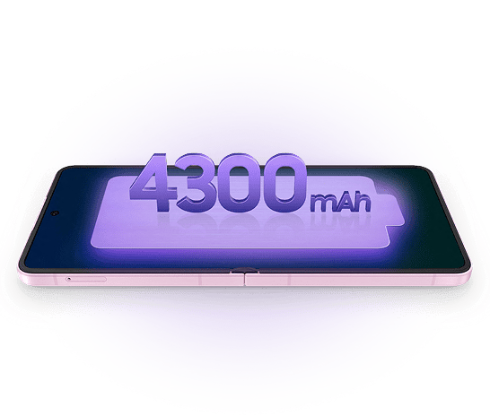 An illustration of the Galaxy Z Flip8's battery capacity