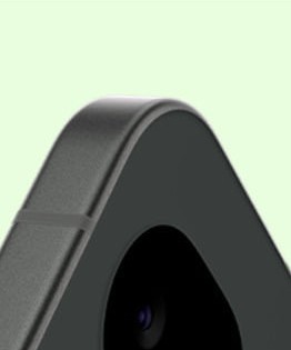 Close up shot of rear of Pixel 10a in Obsidian.