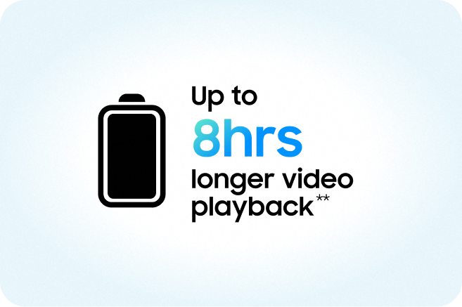 up to 8hrs longer video playback
